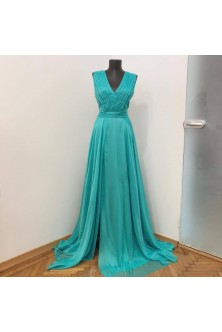 Rochie din voal verde aqua