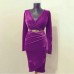 Rochie din catifea Ultra Violet