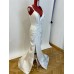 Rochie de mireasa tip sirena din Mikado ivory cu fir de matase si aplicatii cusute manual