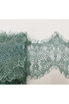 Camasa din French Satin negru cu Dantela Chantilly