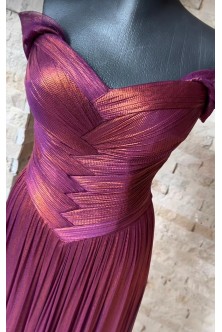 Rochie din Tulle de Matase Naturala cu irizatii metalice