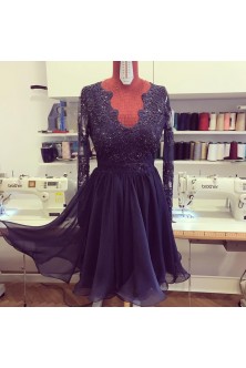 Rochie bleumarin din broderie cu pietre si perle